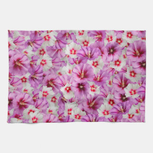 Hibiscus - Chinese Rose Flower Pattern Tea Towel