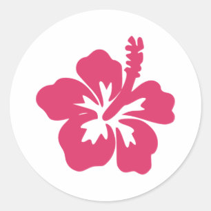Hibiscus Classic Round Sticker