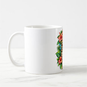 Hibiscus Crown Tiki Guardian Coffee Mug