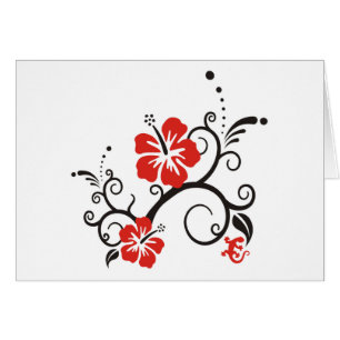 Hibiscus Decor mit Gecko