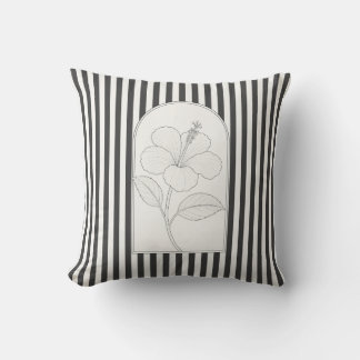 Hibiscus Elegant Flower Botanical Cushion