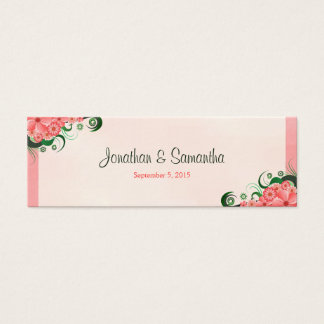 Hibiscus Floral Pink Wedding Favour Favour Tags