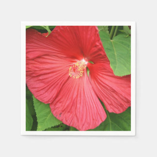 Hibiscus Flower Bright Magenta Floral Napkin