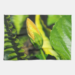 Hibiscus Flower Bud Tea Towel