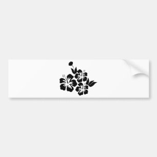 Hibiscus flower bumper sticker