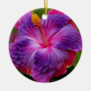 Hibiscus Flower Ceramic Ornament
