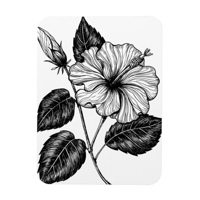 Hibiscus flower II Magnet (Vertical)