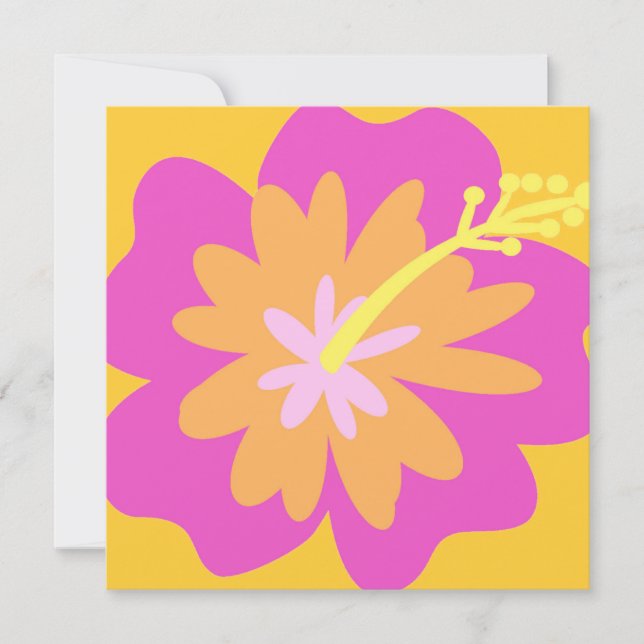 Hibiscus Flower Invitation (Front)