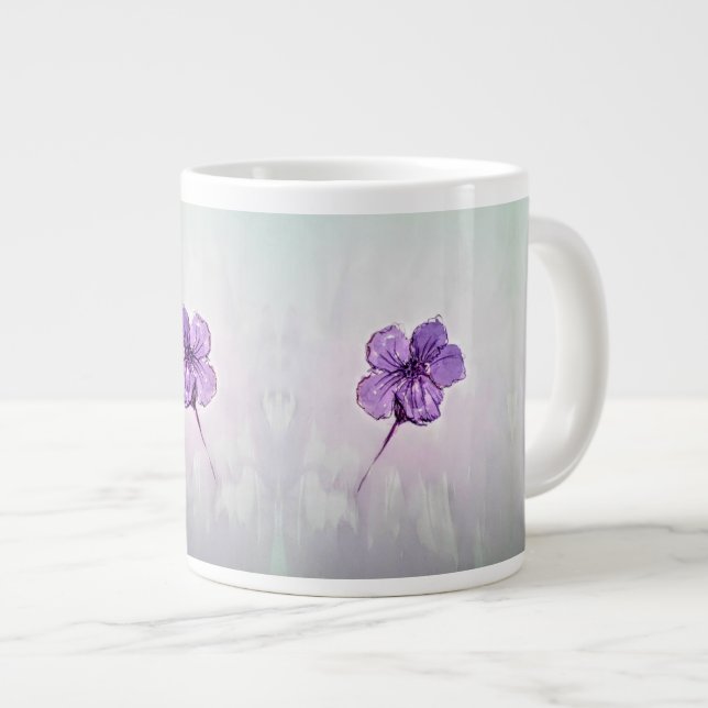 Hibiscus flower large coffee mug (Front Right)