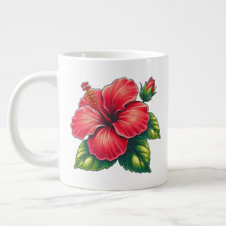 Hibiscus flower large coffee mug