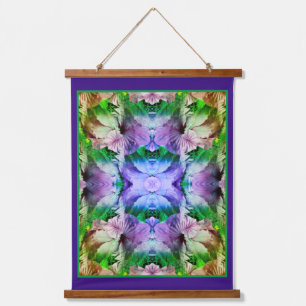 Hibiscus Flower Multiplied Abstract Hanging Tapestry