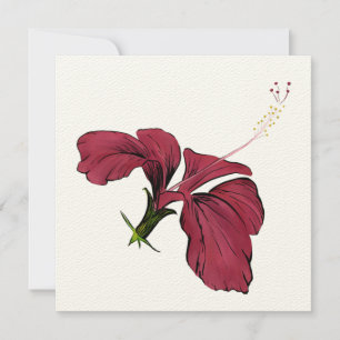 Hibiscus Flower Note Card