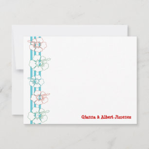 Hibiscus Flower Note Cards Thank You Cards