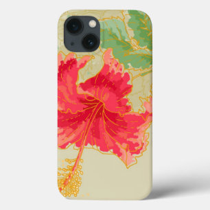 Hibiscus flower on toned background iPhone 13 case