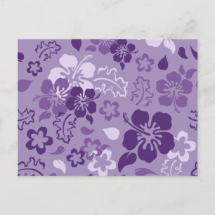 Hibiscus Flower Pattern Postcard