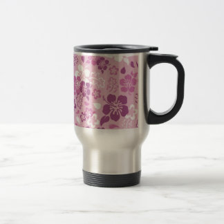 Hibiscus Flower Pattern Stainless Steel Travel Mug