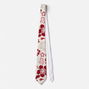 Hibiscus Flower Pattern Tie
