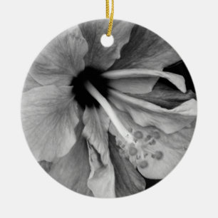 Hibiscus Flower Photography Ceramic Tree Decoration