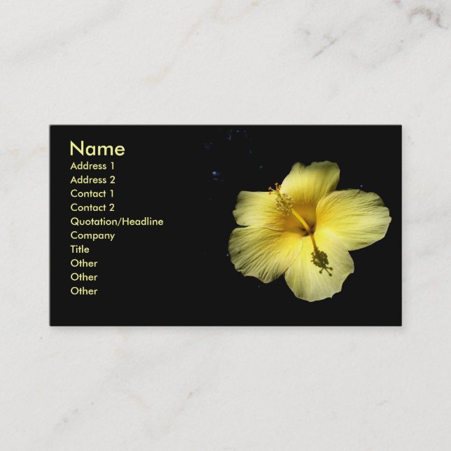 Hibiscus Flower Plant Business Profile Card Photo (Front)