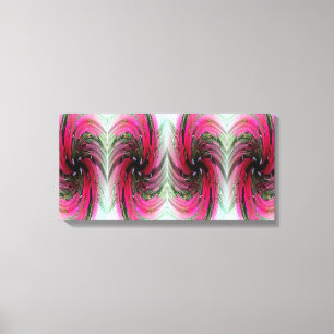 Hibiscus Flower Swirl X 4 Wrapped Canvas
