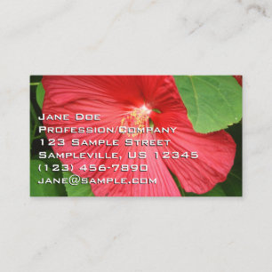 Hibiscus Flower Tropical Floral Business Card