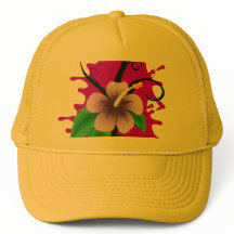 Hibiscus Flower Trucker Hat