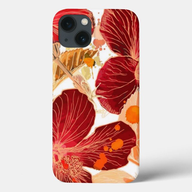 Hibiscus flower - watercolor paint 2 Case-Mate iPhone case (Back)