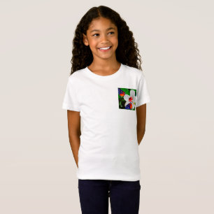 Hibiscus flower with 2 Tiger Basic Dark T-Shirt