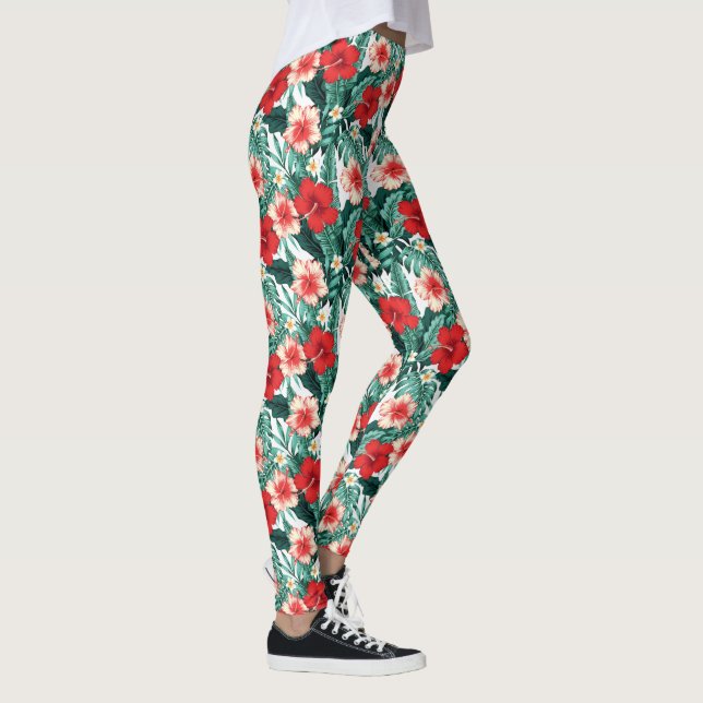 Hibiscus Flowered  Leggings (Right)
