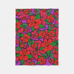 Hibiscus Flowers #1 Fleece Blanket