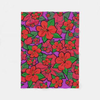 Hibiscus Flowers #1 Fleece Blanket
