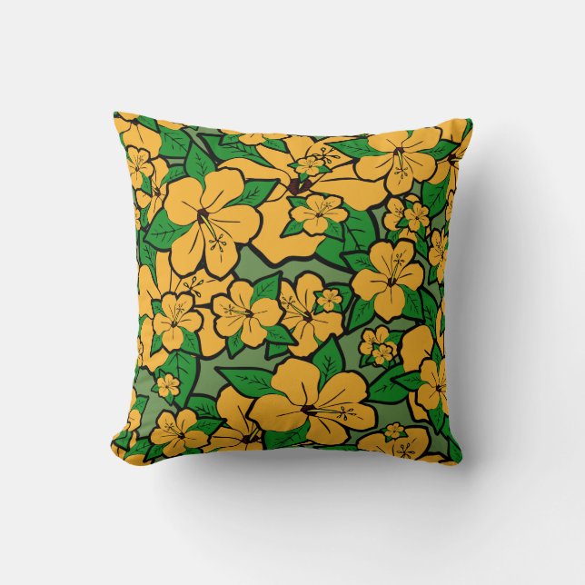 Hibiscus Flowers #3 Cushion (Front)