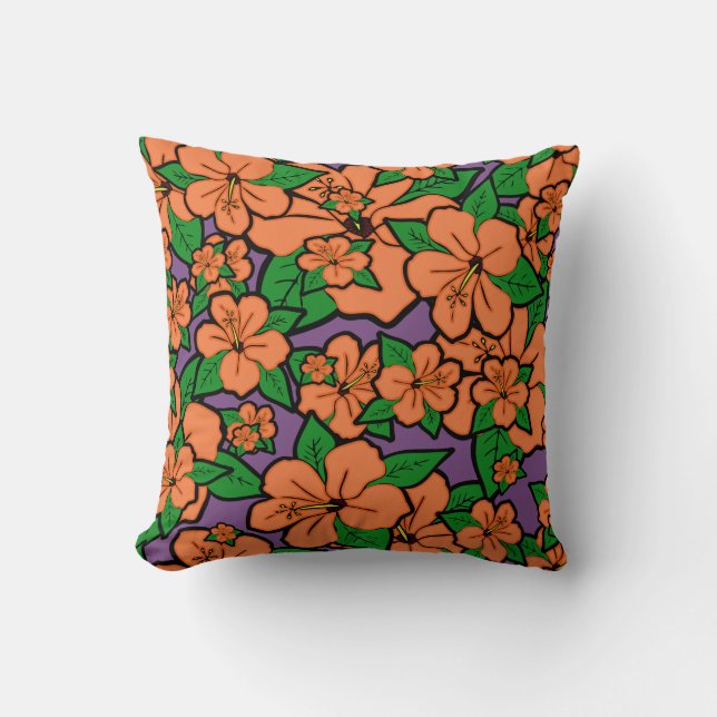 Hibiscus Flowers #5 Cushion (Front)
