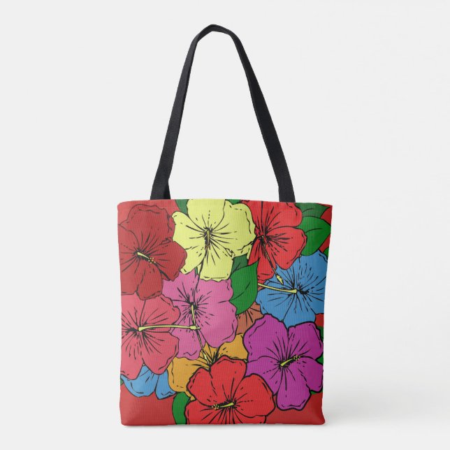 Hibiscus Flowers #6 Tote Bag (Back)