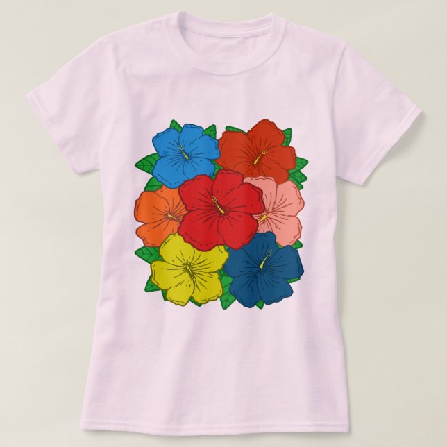 Hibiscus Flowers #7 T-Shirt (Design Front)