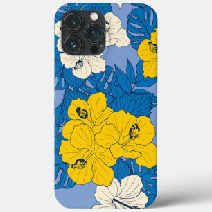 Hibiscus flowers and leaves   iPhone 13 pro max case