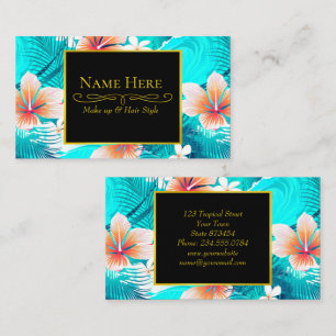 Hibiscus flowers at the beach business card