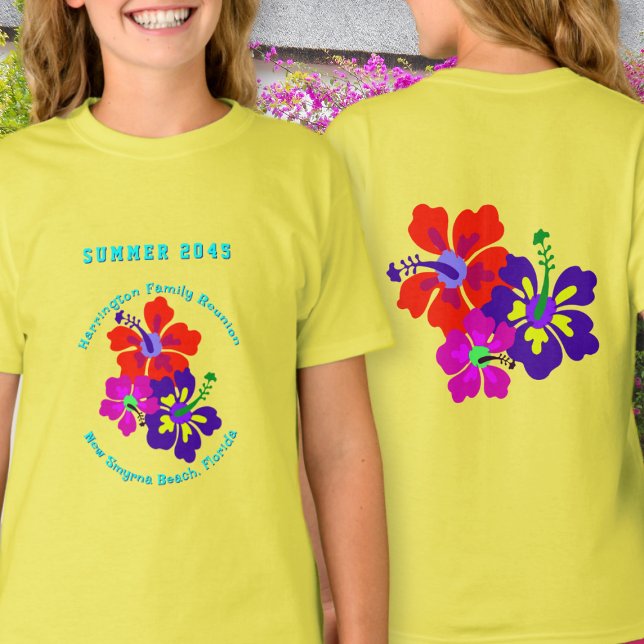 Hibiscus Flowers Family Reunion Keepsake T-Shirt (Creator Uploaded)