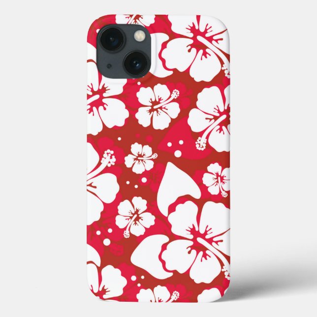 Hibiscus Flowers Pattern Case-Mate iPhone Case (Back)