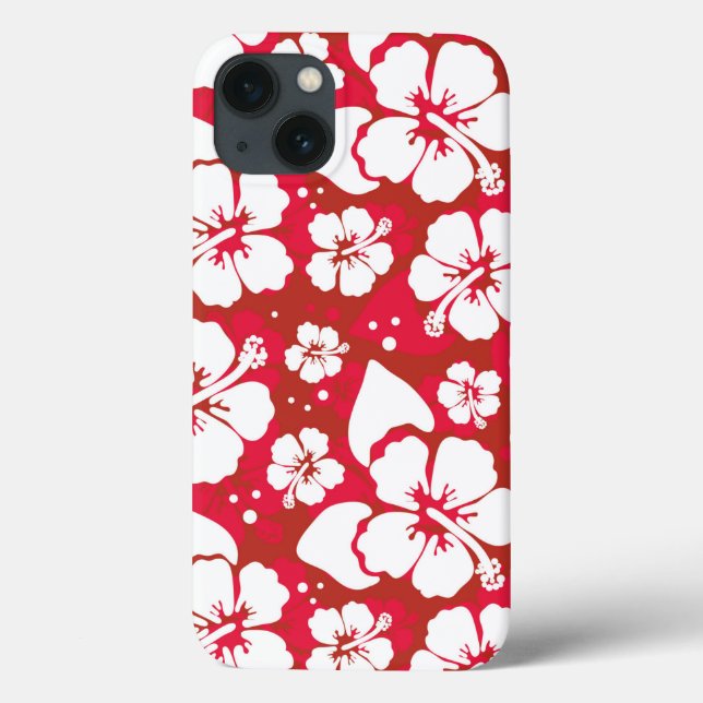 Hibiscus Flowers Pattern Case-Mate iPhone Case (Back)