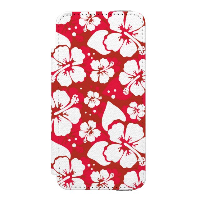 Hibiscus Flowers Pattern Incipio iPhone Wallet Case (Folio Front)