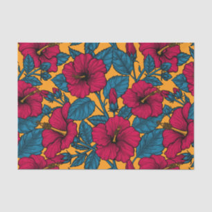 Hibiscus flowers tissue paper