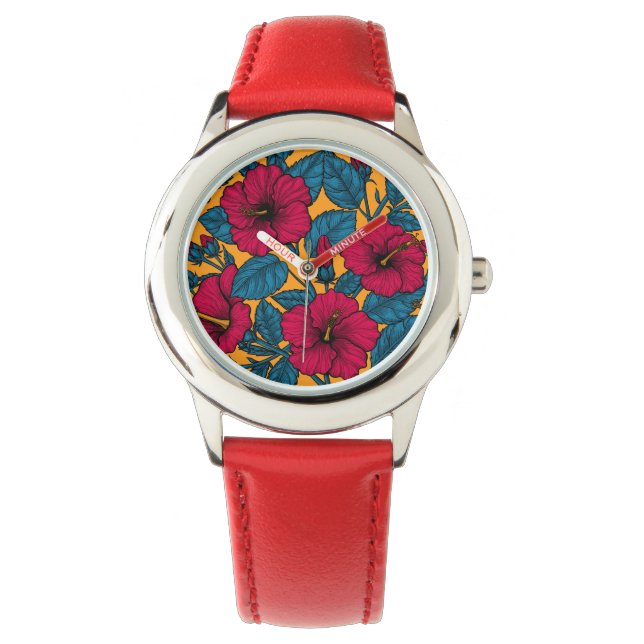 Hibiscus flowers watch (Front)
