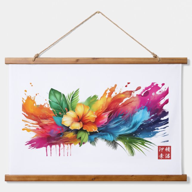 Hibiscus Fury Hanging Tapestry (Front)