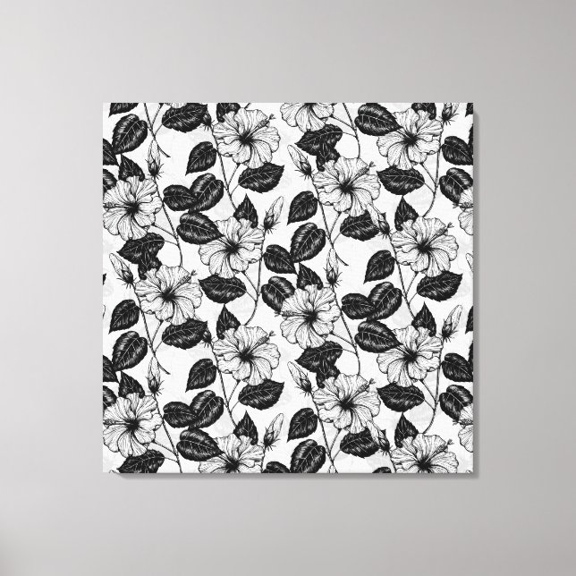 Hibiscus garden canvas print (Front)