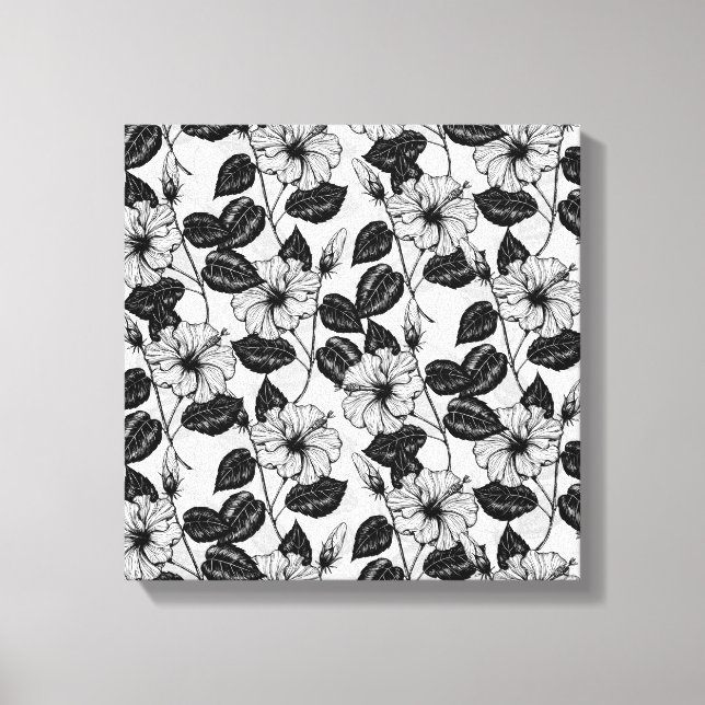 Hibiscus garden canvas print (Front)