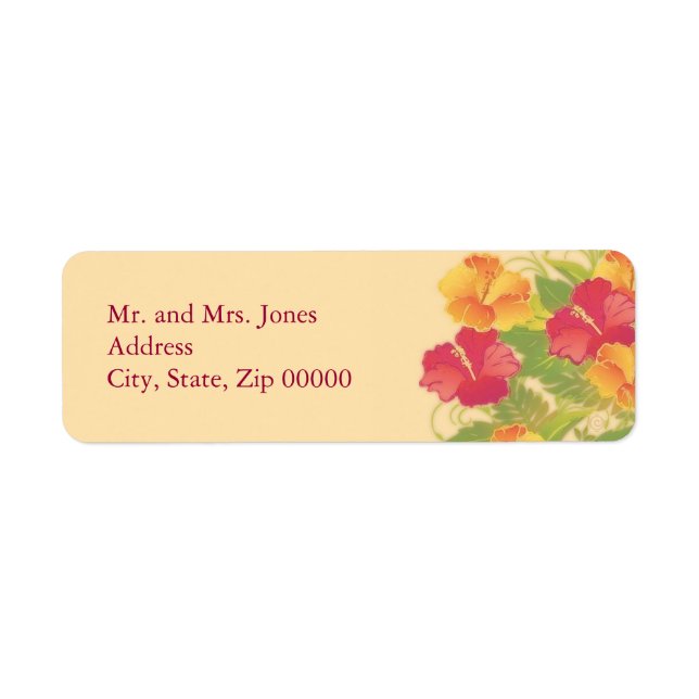 hibiscus garden ~ mailing label (Front)
