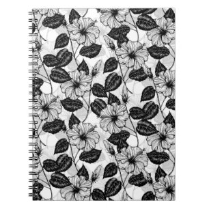 Hibiscus garden spiral notebook