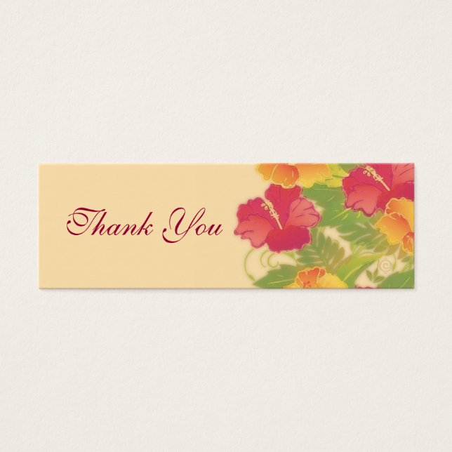 hibiscus garden ~ thank you gift tag (Front)