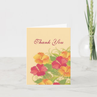 hibiscus garden ~ thank you gift tag card
